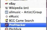 Firefox search options in a drop down menu