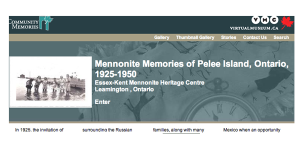 cover image from Mennonite Memories of Pelee Island online exhibit