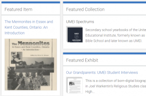 Screenshot of EKMHA's online repository at ekmha.ca/collections